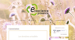 Desktop Screenshot of ecoscienceprovence.com